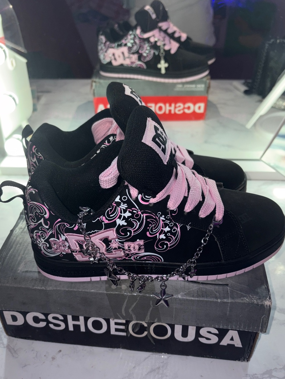 Pink Dixie DC’s with Charms
